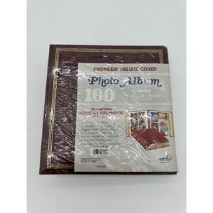 Pioneer Photo Album Unisex Vintage 1991 Deluxe 3-Ring Burgundy 100 Page Large